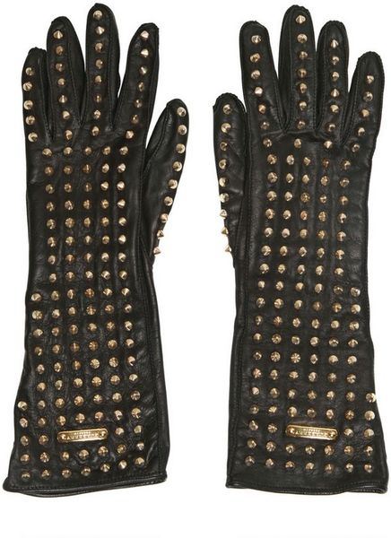 Burberry Prorsum Studded Nappa Gloves in Black - Lyst