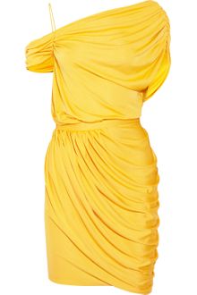 Catherine Malandrino Gathered Silk Blend Dress - Lyst