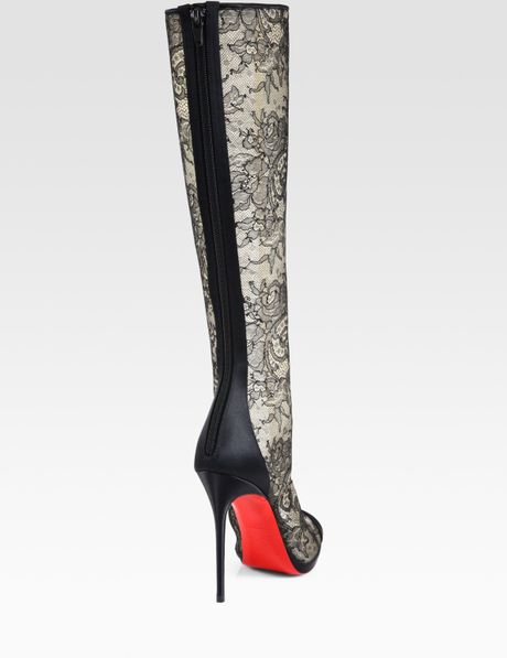 black satin knee high boots