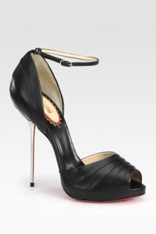 Christian Louboutin Leather Platform Sandals - Lyst