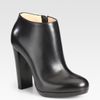 Christian Louboutin Leather Woodenheel Platform Ankle Boots in Black - Lyst