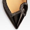Christian Louboutin Pigalove Patent Leather Crystalcoated Flats in Black - Lyst