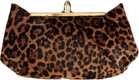 Christian Louboutin Ponyhair Loubis Angel Clutch in Brown (leopard) - Lyst