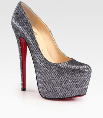 Christian Louboutin Glittercoated Platform Pumps - Lyst