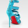 Christian Louboutin Unzip Suede Sandals in Blue (turquoise) - Lyst