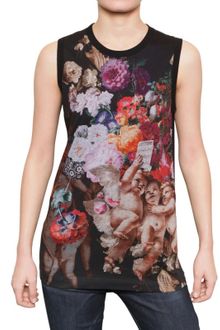 Dolce & Gabbana Cotton Jersey Washed Silk Tank Top - Lyst