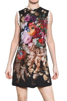 Dolce & Gabbana Stretch Crepe De Chine A Line Dress - Lyst