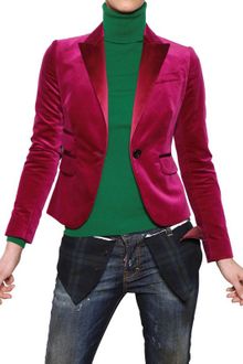 DSquared2 Silk Lapel Velvet Jacket - Lyst