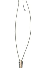 Elizabeth And James White Sapphire Feather Necklace