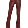 Emilio Pucci Flared Nappa Leather Trousers in Red (bordeaux) - Lyst