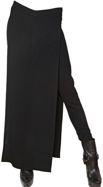 Gareth Pugh Viscose Wool Jersey Leggings Skirt in Black - Lyst