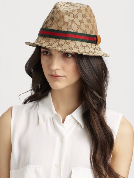 Gucci Woven Gg Bucklet Hat in Beige - Lyst