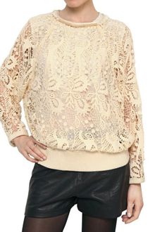 Isabel Marant Guipure Lace Cotton Sweatshirt - Lyst