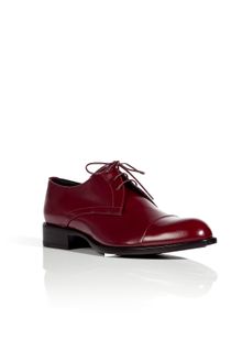 Jil Sander Burgundy Glazed Leather Shoes - Lyst