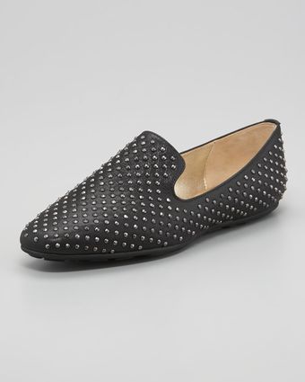 Jimmy Choo Wheel Studded Smoking Slipper - Lyst