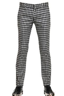 John Galliano Wool Check Suiting Luciano Trousers - Lyst