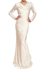 John Galliano Shiny Crepe Rayon Long Dress