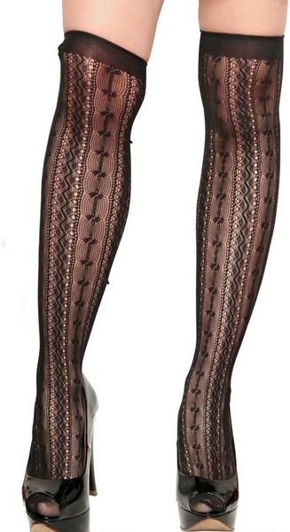 Red Valentino Stitched Bows Over The Knee Socks in Black - Lyst