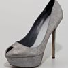 Sergio Rossi Cachet Metallic Pump in Silver (zinco) - Lyst