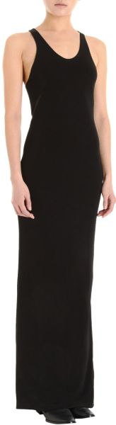 T By Alexander Wang Racer Tank Long Dress in Black - Lyst
