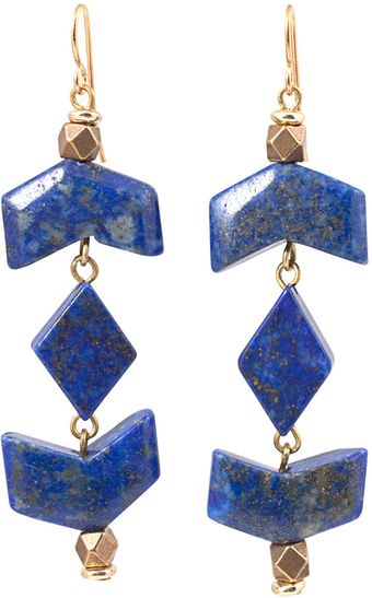 Vanessa Mooney Lapis Arrow Earrings - Lyst