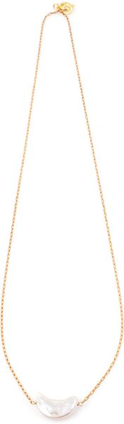 Vanessa Mooney Moon Necklace in Gold - Lyst