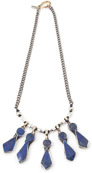 Vanessa Mooney Teardrop Lapis Necklace - Lyst
