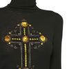 Versace Jewelled Cross Wool Knit Sweater in Black - Lyst