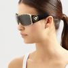 Versace Rock Icon Medusa Studded Shield Sunglasses in Black - Lyst