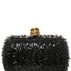 Alexander Mcqueen Classic Skull Splinter Patent Box Clutch in Black - Lyst