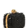 Alexander Mcqueen Classic Skull Splinter Patent Box Clutch in Black - Lyst
