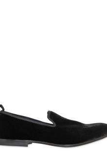 Alexander McQueen Skull Velvet Loafers - Lyst