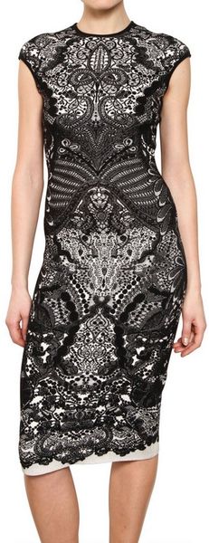 Alexander McQueen Victorian Puckering Wool Jacquard Dress - Lyst