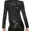 Balmain Shearling Biker Style Leather Jacket in Black - Lyst
