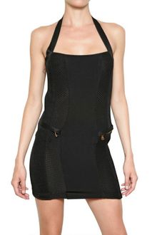 Balmain Viscose Silk Milano Stitch Dress - Lyst
