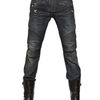 Balmain Biker Pin Tuck Destroyed Jeans in Blue for Men - Lyst