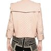 Balmain Quilted Oversize Nappa Leather Jacket in Pink - Lyst