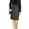 Bottega Veneta Paneled Woolblend Skirt in Black - Lyst