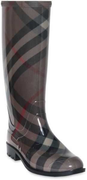 Burberry 30mm Parkfield Smoked Check Rain Boots - Lyst