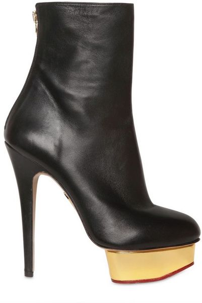 Charlotte Olympia 140mm Lucinda Nappa Boots in Black - Lyst
