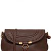Chloé Marcie Pouch Textured Leather Bag in Brown (truffle) - Lyst