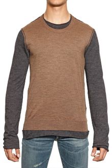 Dolce & Gabbana Double Layered Wool Aplaca Knit Sweater - Lyst