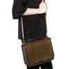 Emilio Pucci Suede Croco Printed Leather Top Handle in Brown (green) - Lyst