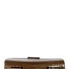 Emilio Pucci Suede Croco Printed Leather Top Handle in Brown (green) - Lyst
