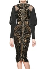 Etro Silk Taffeta and Velvet Dress