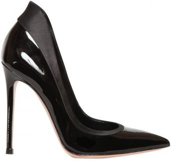Gianvito Rossi 110mm Metallic Calfskin and Satin Pumps - Lyst