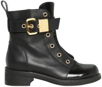Giuseppe Zanotti 40mm Brushed Calfskin Biker Boots - Lyst