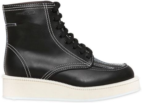 Givenchy Contrast Stitched Leather Low Boots in Black for Men - Lyst