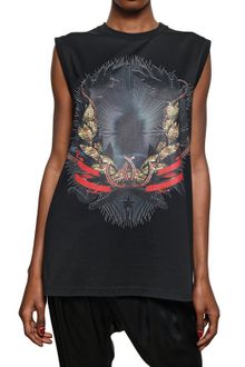 Givenchy Printed Cotton Jersey Tank Top - Lyst