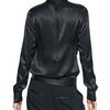 Givenchy Pussy Bow Silk Satin Shirt in Black - Lyst